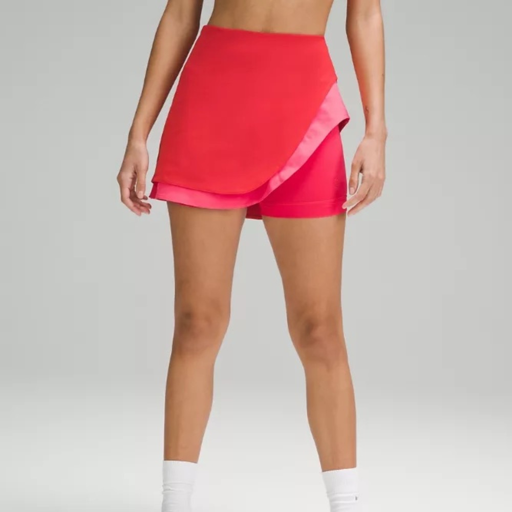 Lululemon Asymmetrical Layered High-Rise Tennis Skirt